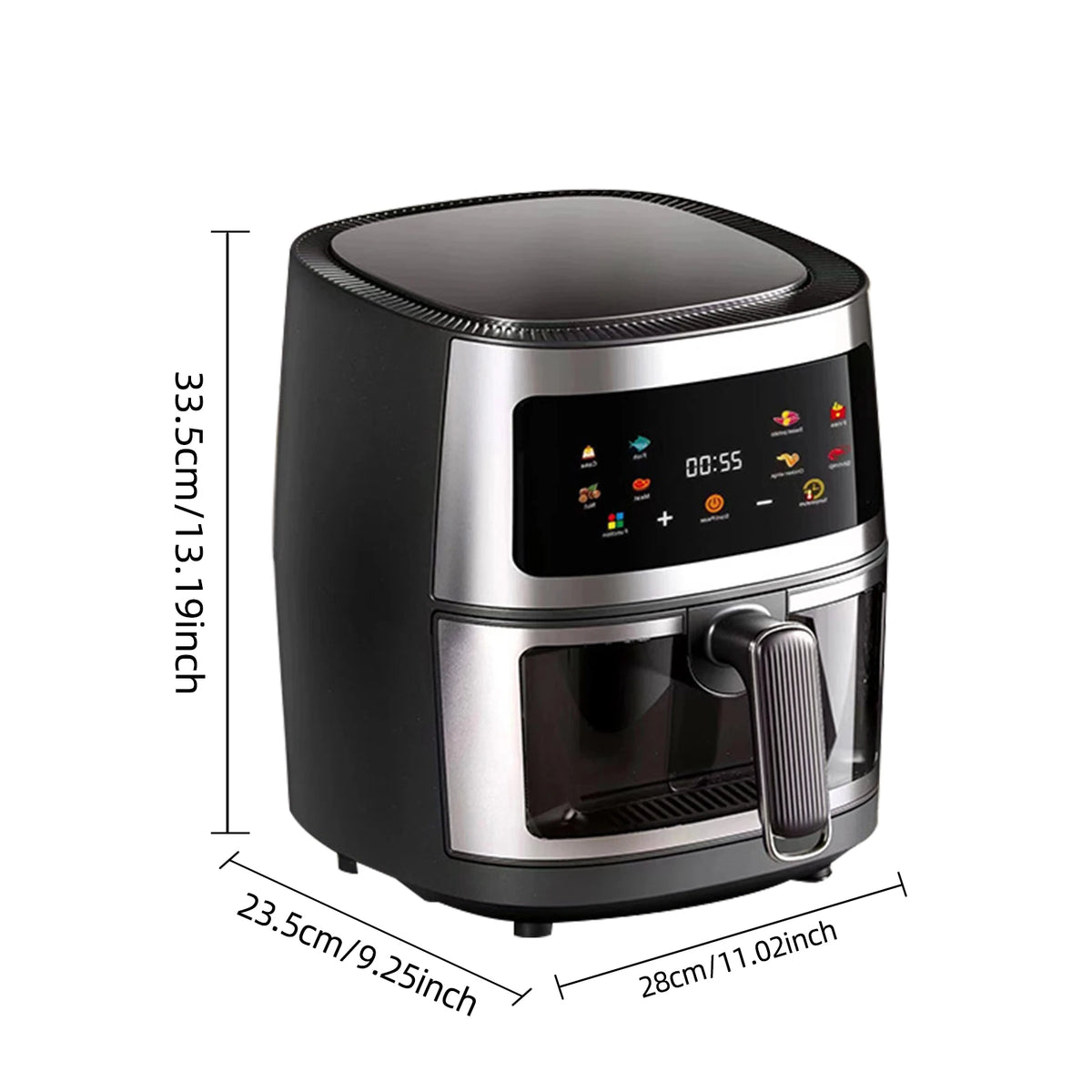 AirFryer 8L 1400W – 360° Kuumailma | 8 Toimintoa | LED | BPA-Vapaa | CE | 1v Takuu | Nopea Toimitus