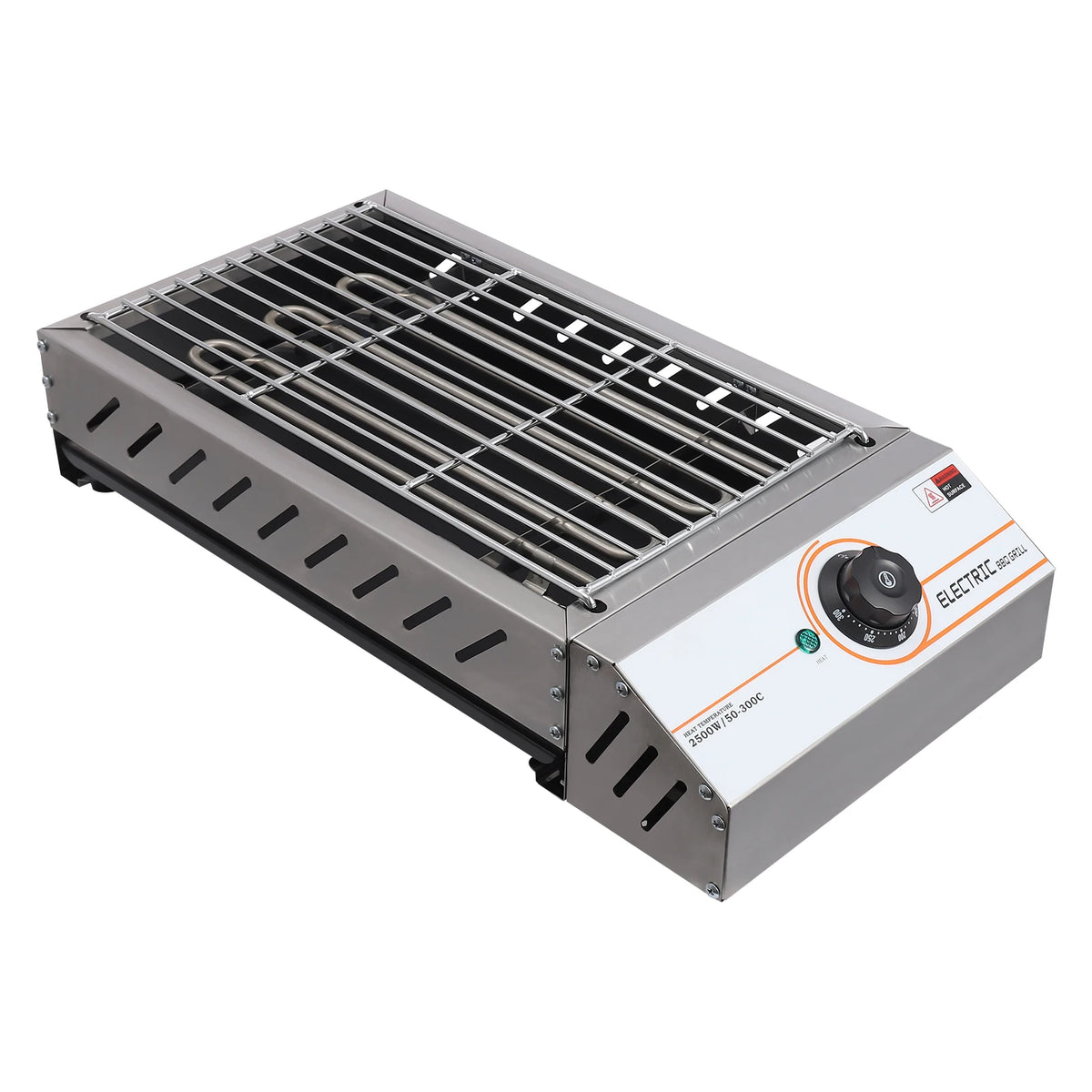 Sähköpöytägrilli 2500W – 50–300°C | Ruostumaton Teräs | Irrotettava Rasva-Alusta | Nopea Toimitus