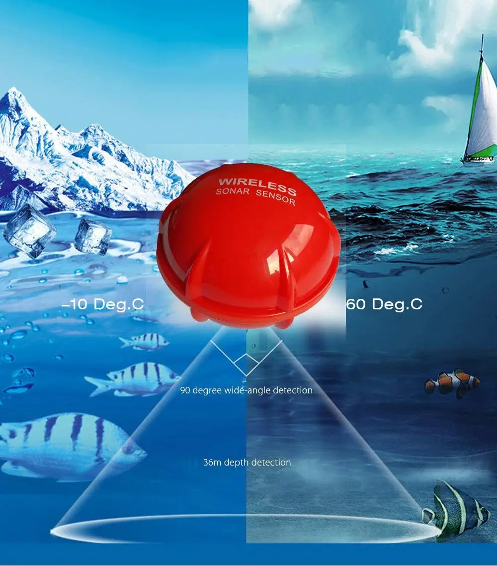 FindFish Langaton Kaikuluotain – Sonar 0,6–36 m, Bluetooth 30 m, 10 h akku