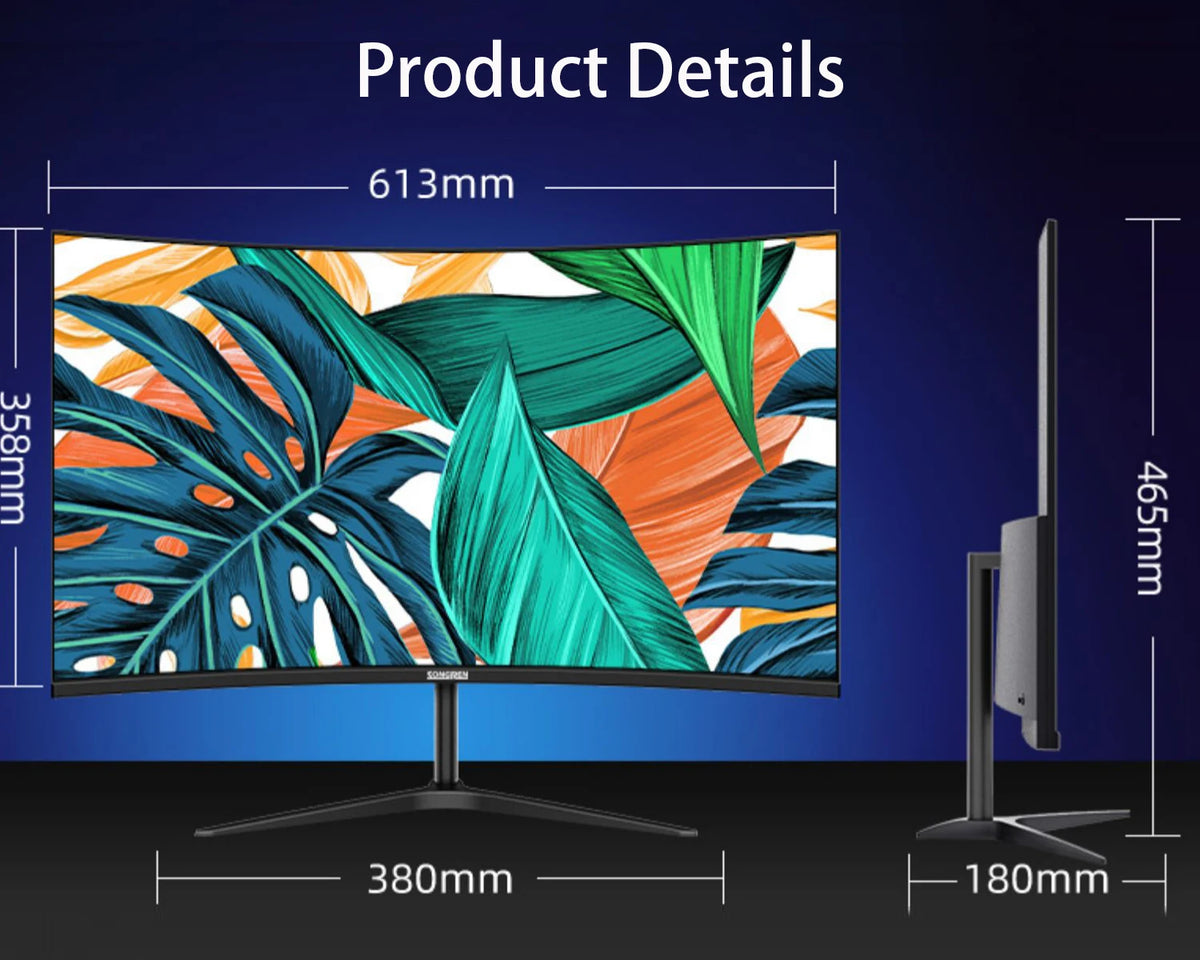 27" Kaareva näyttö – 75 Hz, 2 ms, Full HD 1080p, VA-paneeli **NOPEA TOIMITUS**