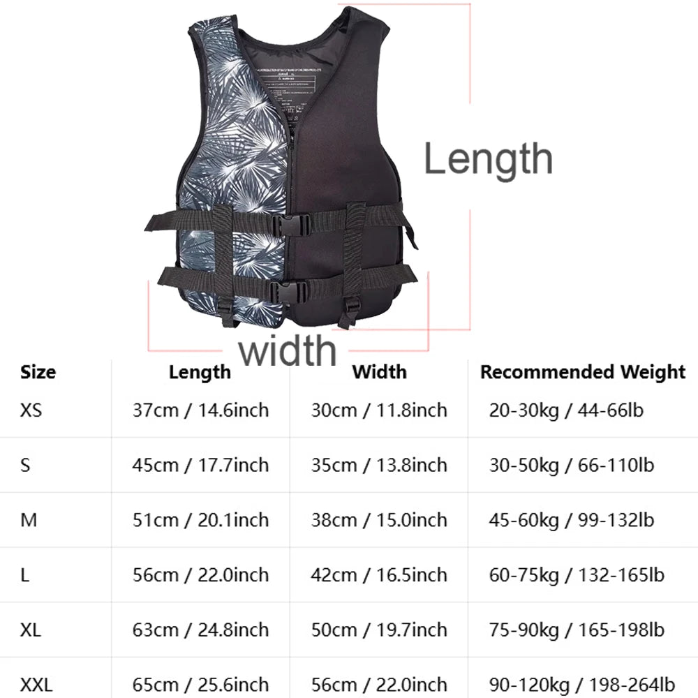 Pelastusliivit Aikuisille – CE EN12402-4 Neopreeni | Koot XS–XXL (20–120 kg) | 3 Väriä