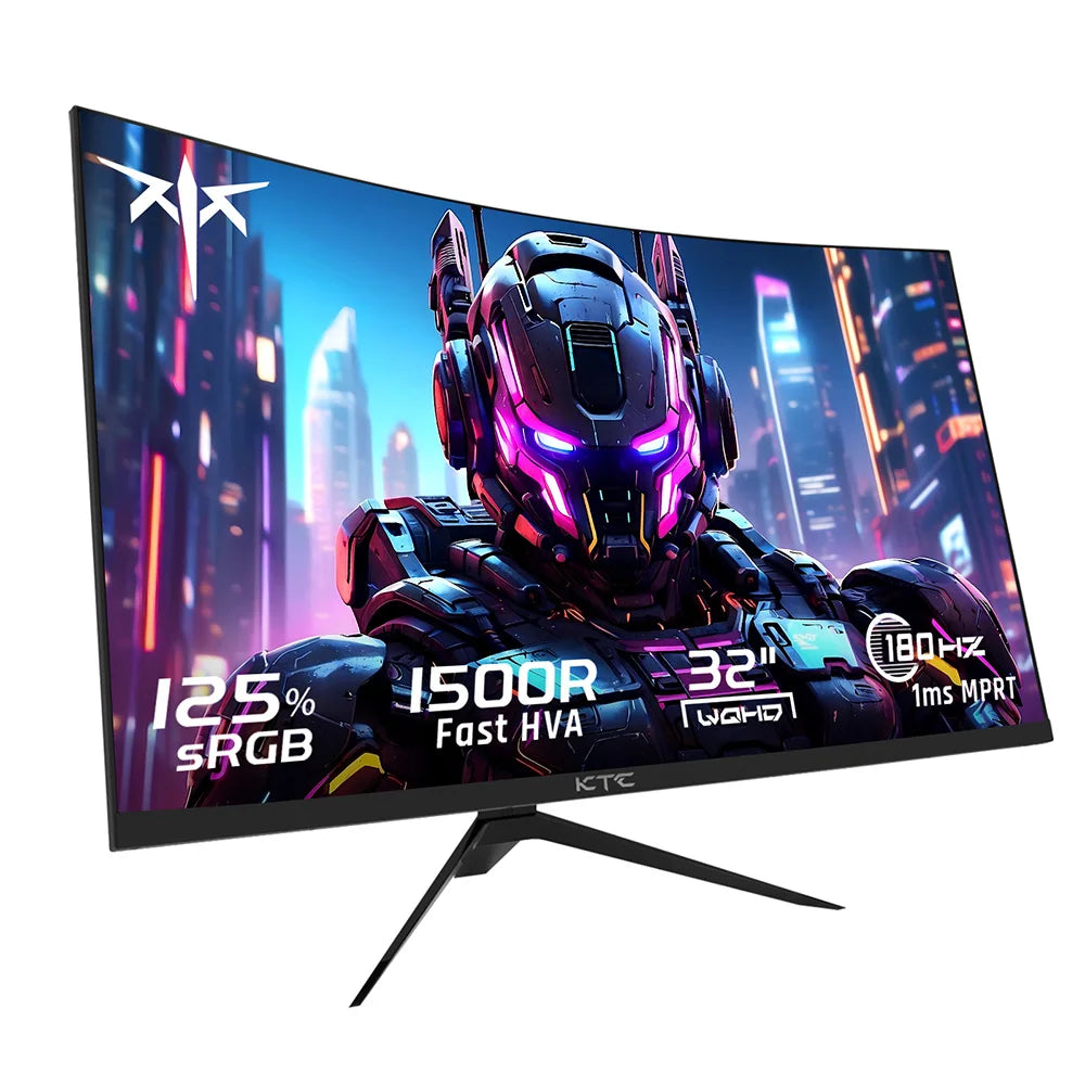 Kaareva Pelinäyttö 32" QHD 180Hz – KTC H32S17 | 1ms | HDR10 | FreeSync | 1500R | Nopea Toimitus