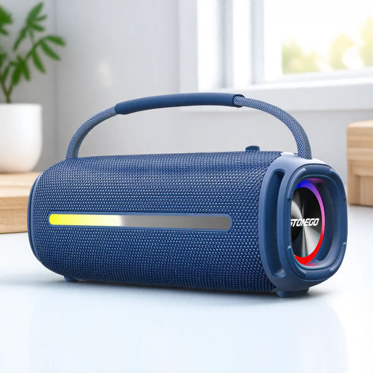 Bluetooth 5.3 Kaiutin – IPX6 Vedenpitavä | 33h Akku | RGB-Valot | TWS-Stereo | 3 Väriä