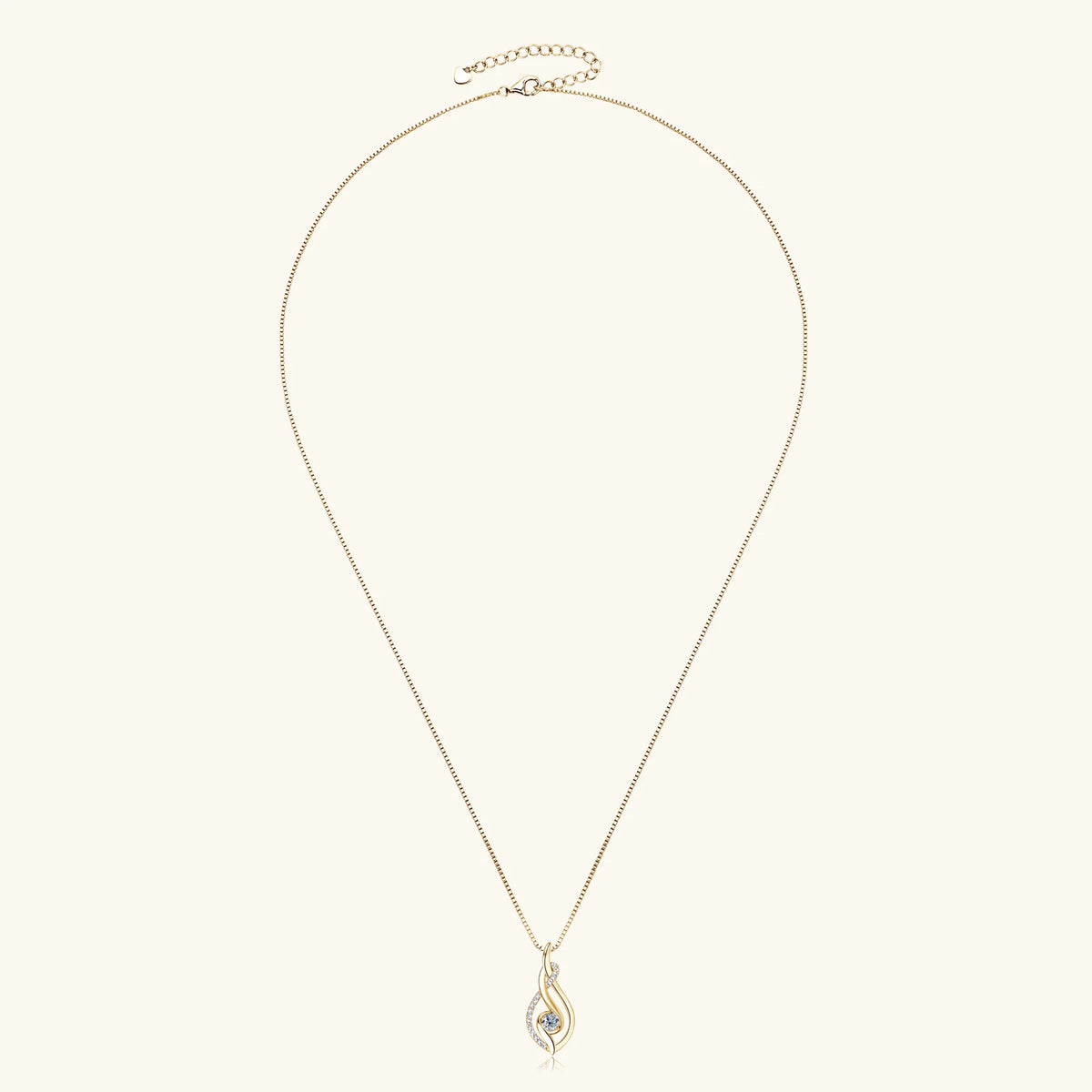 Moissanite Kaulakoru – S925 Sterling Hopea + 18K Kulta | GRA-Sertifioitu | VVS1 | Hopea & Kulta