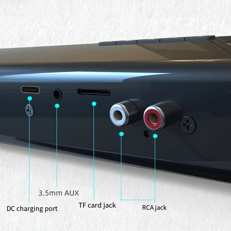 Soundbar 40W – Bluetooth 5.0, IPX4, RCA, TF-kortti, kaukosäädin