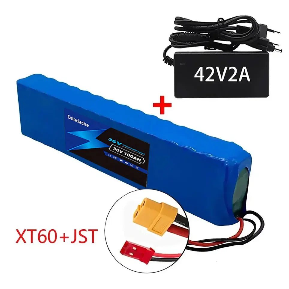 Litiumakku Laturilla 1000W – 36V 100Ah 10S3P | BMS-Suojaus | Sähköpyörä & Skootteri