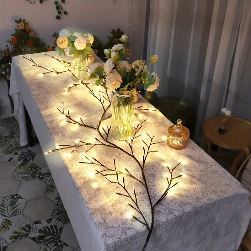 Taivutettava Oksavalosarja – Lämmin Valkoinen | 72 tai 96 LED | USB | Kaukosäädin | CE